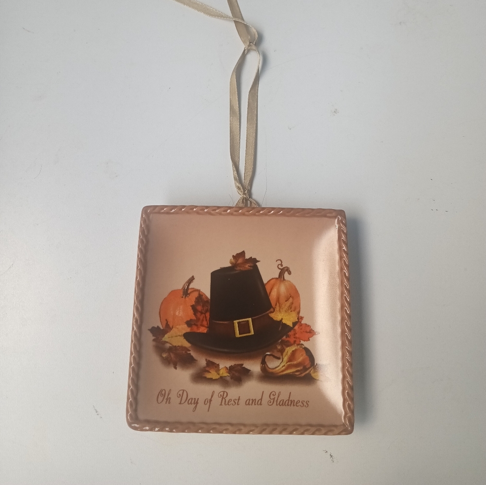 Thanksgiving Decorative Hanging Plaque - Picture 2 of 9
